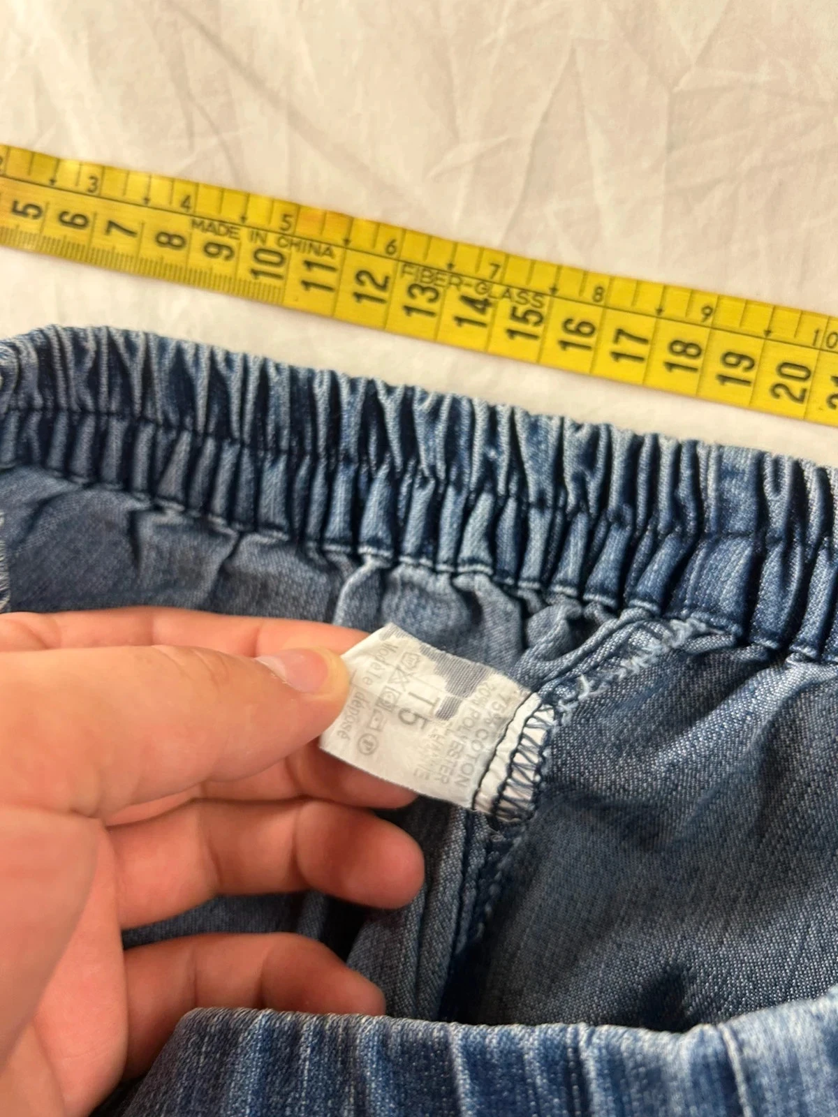 Jeans curtos azuis estilo vintage retrô tamanho 40 – photo 9